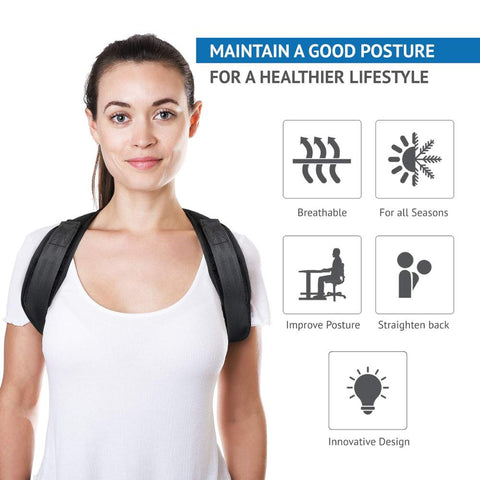 Image of Adjustable Brace Support Belt Back Posture Corrector