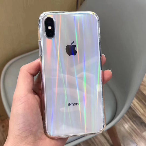 Image of Hard Transparent Rainbow Laser Case