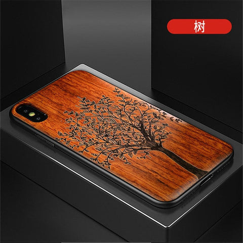 Image of 2019 New For iPhone 11 Case Slim Wood Back Cover TPU Bumper Case For iPhone 11 Pro iPhone 11 Pro Max Phone Cases