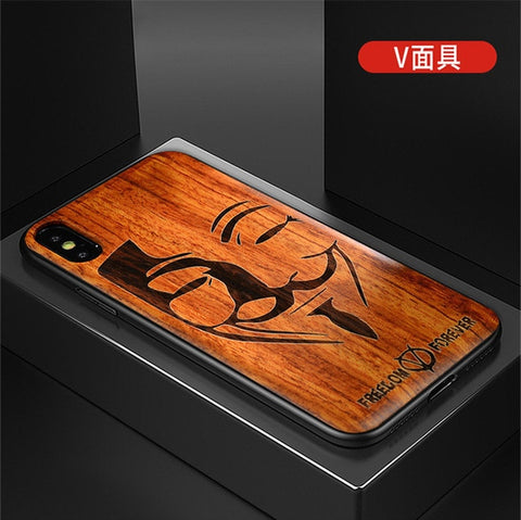 Image of 2019 New For iPhone 11 Case Slim Wood Back Cover TPU Bumper Case For iPhone 11 Pro iPhone 11 Pro Max Phone Cases