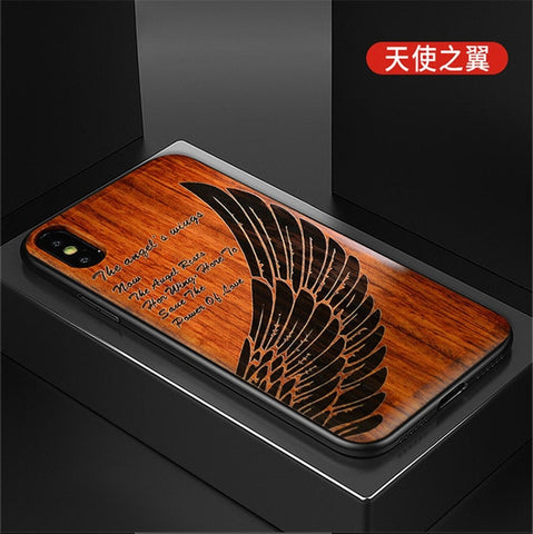 Image of 2019 New For iPhone 11 Case Slim Wood Back Cover TPU Bumper Case For iPhone 11 Pro iPhone 11 Pro Max Phone Cases