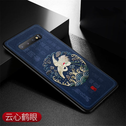 Image of Leather Phone Cover For Samsung Galaxy S10 S9 S8 Plus s10 plus