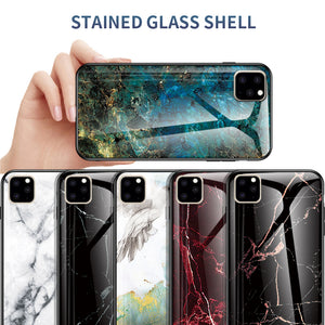 Marble Tempered Glass Case For iPhone 11 Pro Max 11 XS Max XR X 8 7 6S