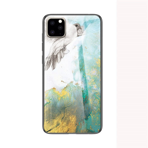 Image of Marble Tempered Glass Case For iPhone 11 Pro Max 11 XS Max XR X 8 7 6S