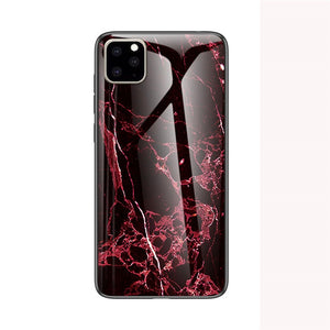 Marble Tempered Glass Case For iPhone 11 Pro Max 11 XS Max XR X 8 7 6S