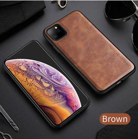 Image of Case X-Level Leather Soft Silicone Edge Cover For iPhone 11 6.1 / 11 Pro 5.8 / iPhone 11 Pro Max