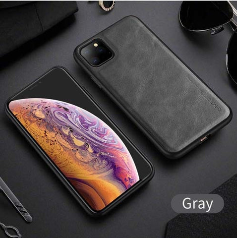 Image of Case X-Level Leather Soft Silicone Edge Cover For iPhone 11 6.1 / 11 Pro 5.8 / iPhone 11 Pro Max