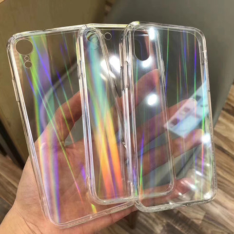 Image of Hard Transparent Rainbow Laser Case